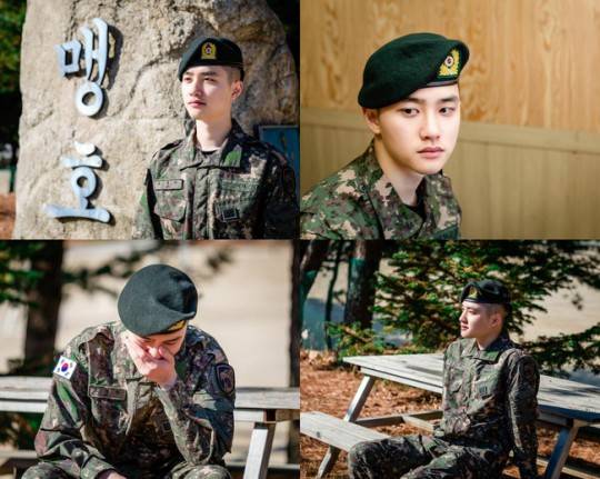 exo d.o.近况公开…充满charisma的军装视觉_照片