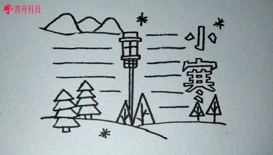 第五步,画出雪花