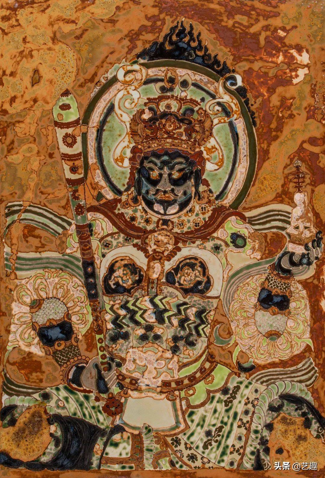 《天王%ub7金刚》82*56.5cm 高温颜色釉瓷板 2020