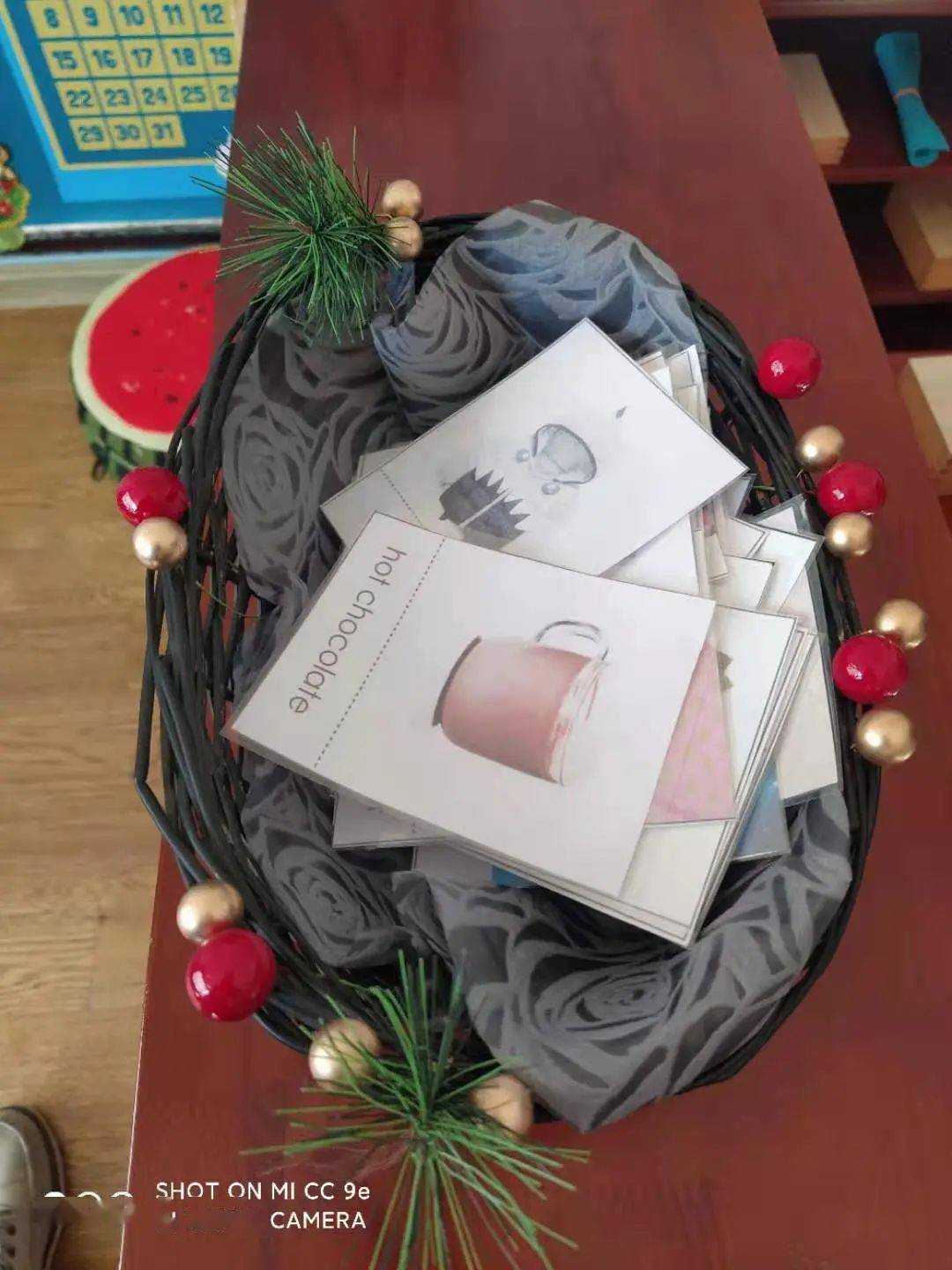 each student brought in one wrapped gift and it was assigned a