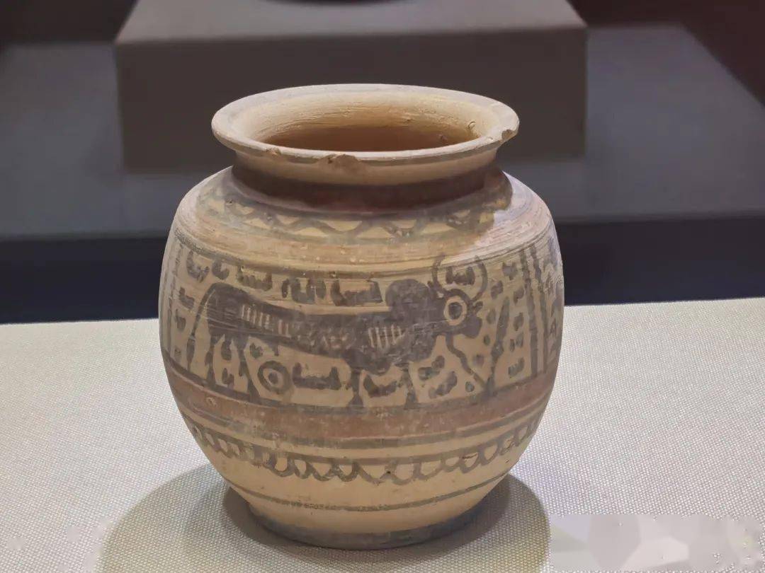 彩绘陶罐(出土于巴基斯坦,约公元前2700~前2400年),库里文化盛行于