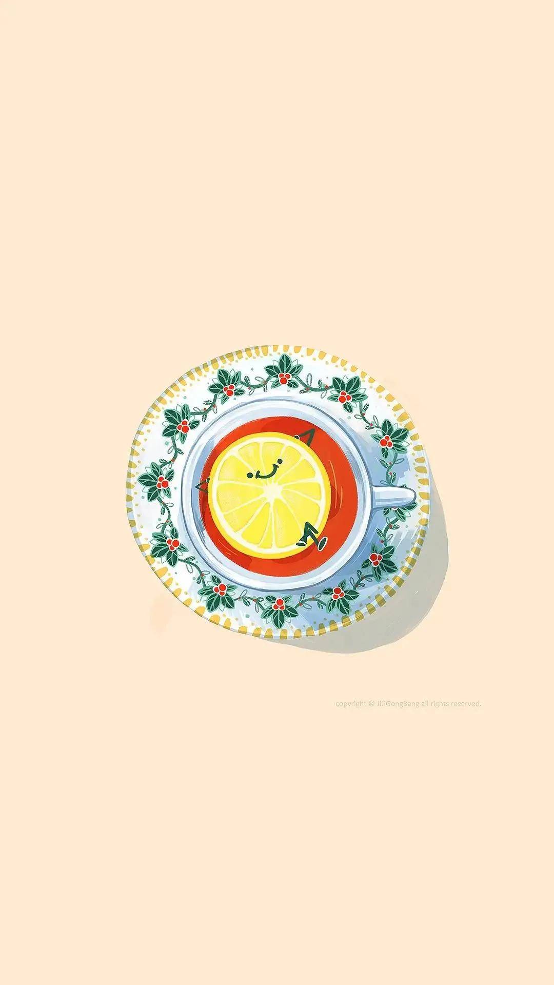 壁纸七彩盘子插画壁纸好看