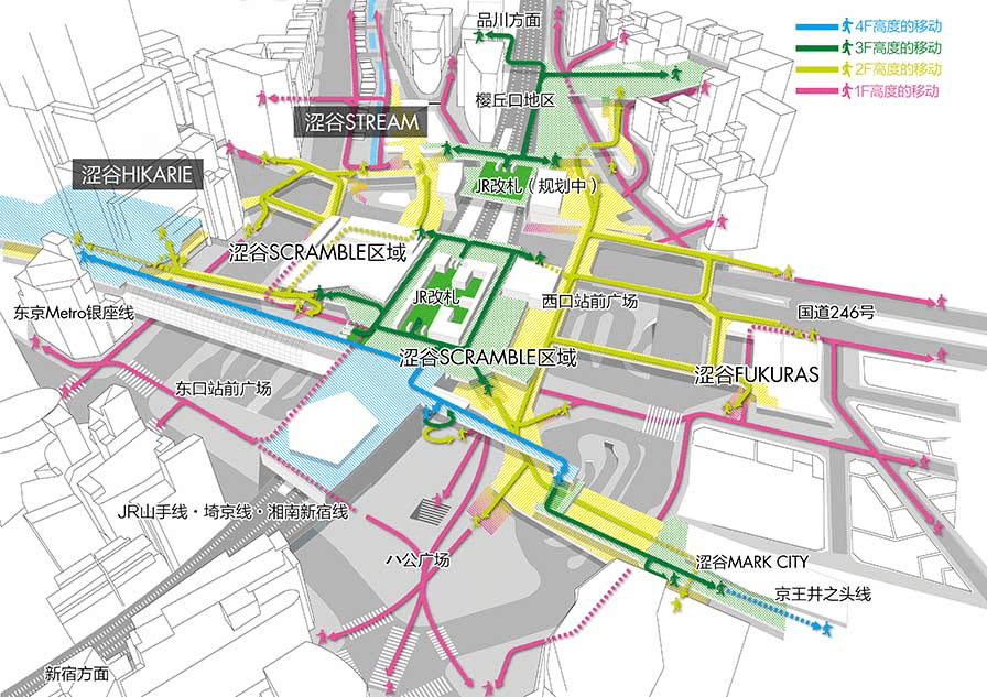 涩谷站地图图片