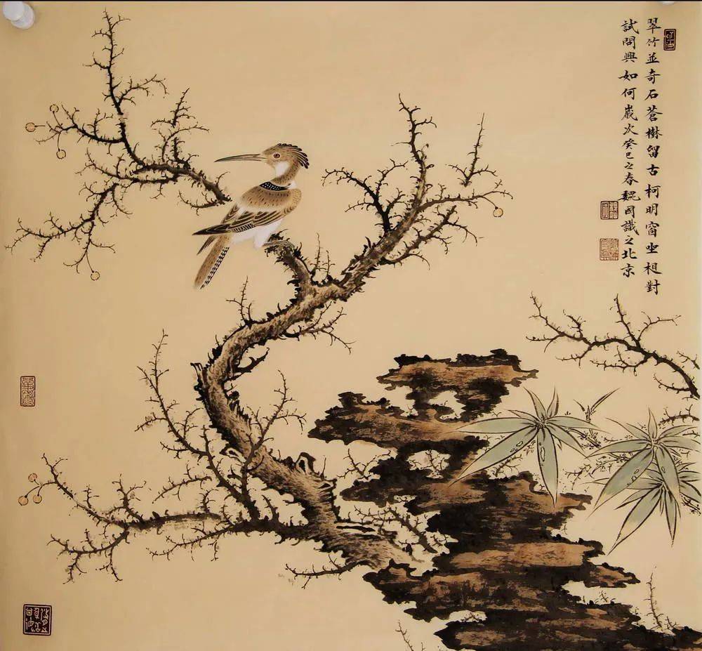 魏国花鸟画造型精巧画风清秀