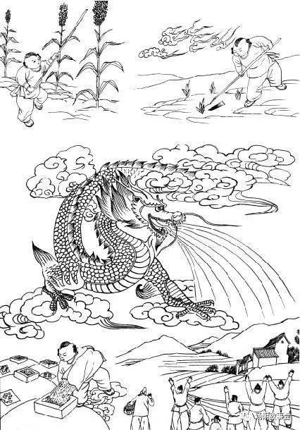 追赶到这里的人们不见龙娃的影子,只见有一潭水,十分清净,时有漩涡