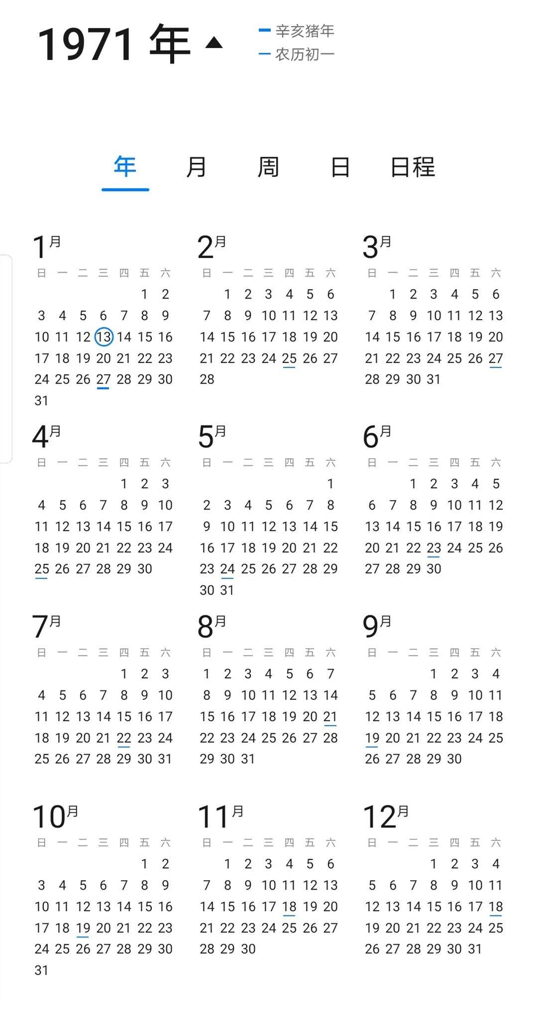 真的50年一遇1971年和2021年的日历完全一样真相来了