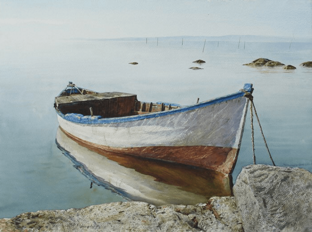 保加利亚水彩画家atanasmatsoureff作品欣赏船系列