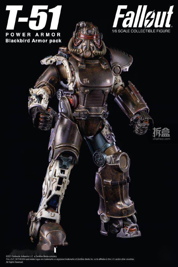 THREEZERO BETHESDA 辐射1/6 比例T-51 黑鸟型动力装甲_手机搜狐网