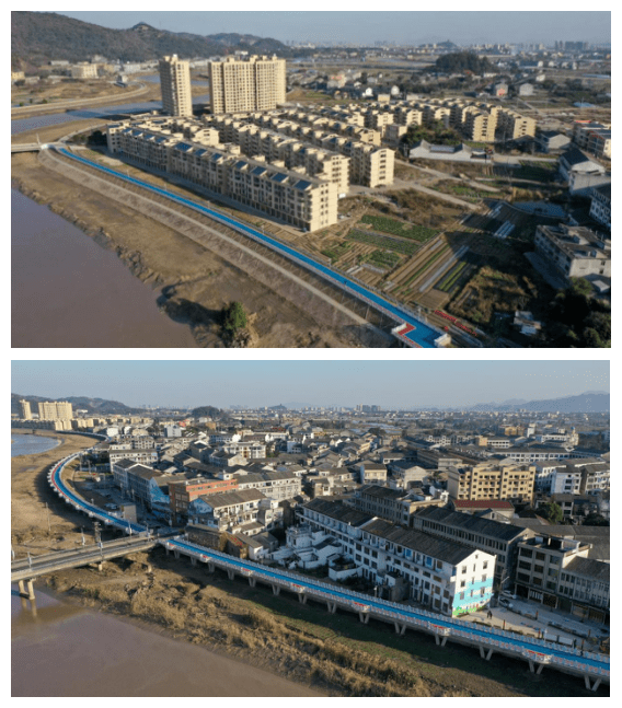 烟波浩渺,江风拂面,麻步镇江埠健康主题公园生机勃勃,鳌江岸线的美丽