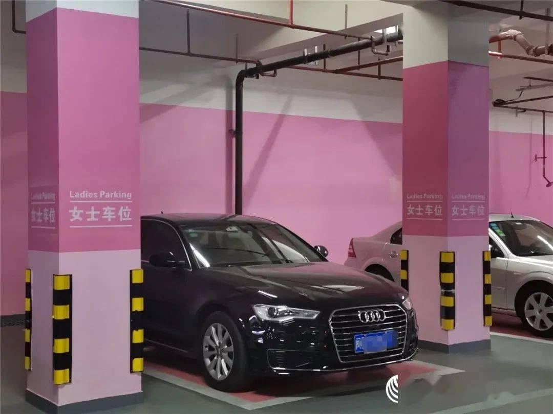 厦门多个停车场出现"女士车位",粉色,加宽!女司机有话说