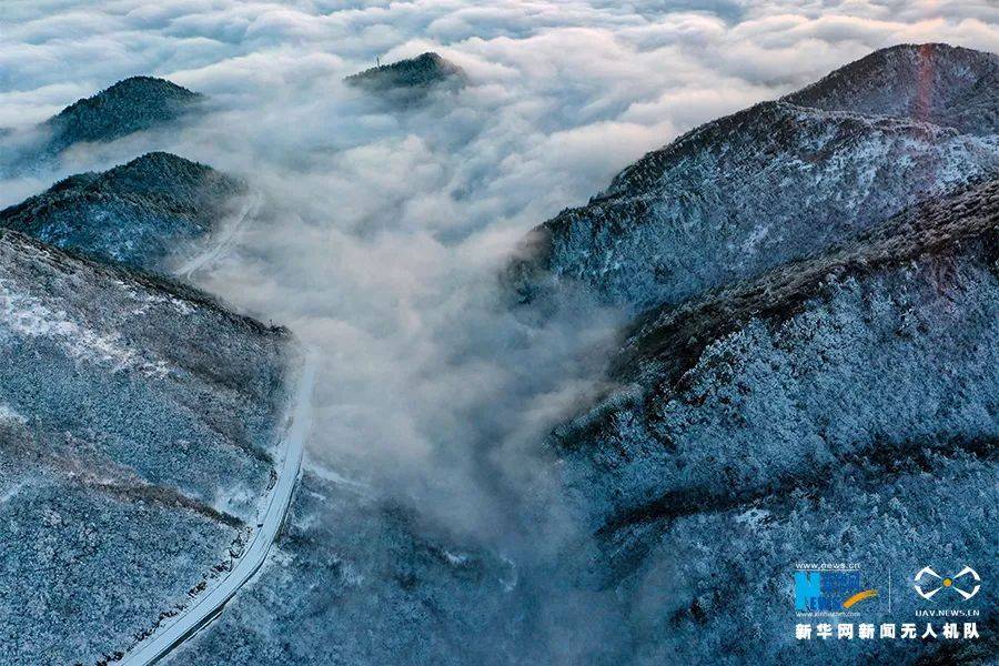飞阅 中国 雪漫红池坝一山更比一山美 无人机
