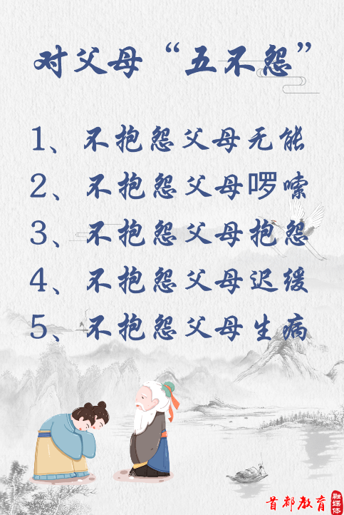 教育丨对子女七不责对父母五不怨这些古训你做到了吗