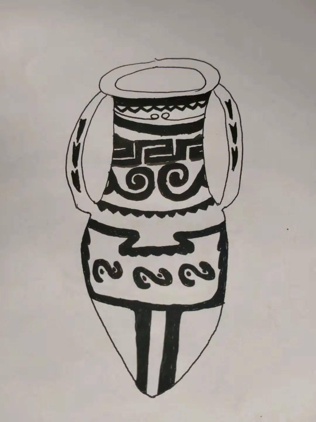 传统课堂大汶口镇第一中学彩陶纹样设计67