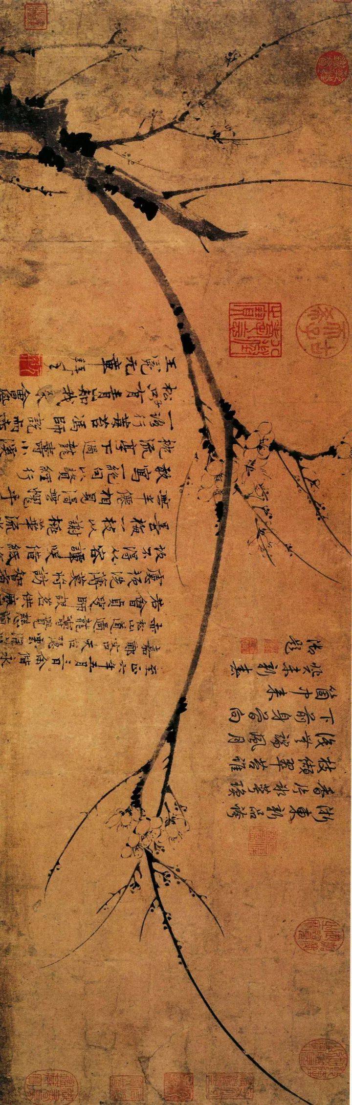 王冕/元/墨梅图(诗画结合)我家洗砚池头树 朵朵花开淡墨痕.