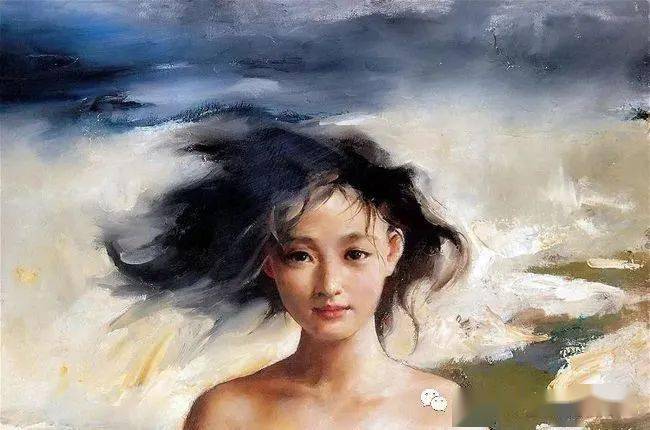 著名油画家潘鸿海笔下的知名女明星模特，含蓄、质朴！_搜狐网