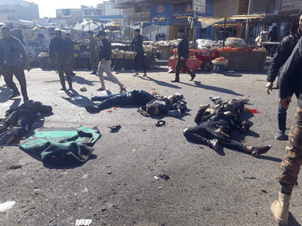 伊拉克卫生部长哈桑·穆罕默德·塔米米说,袭击中至少有32人丧生,110