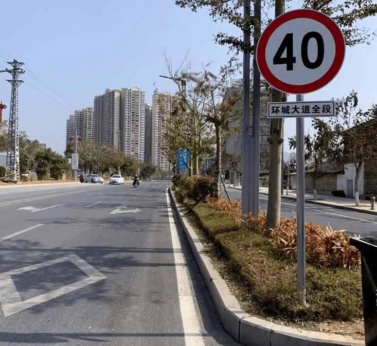 大埔这段路限速40!