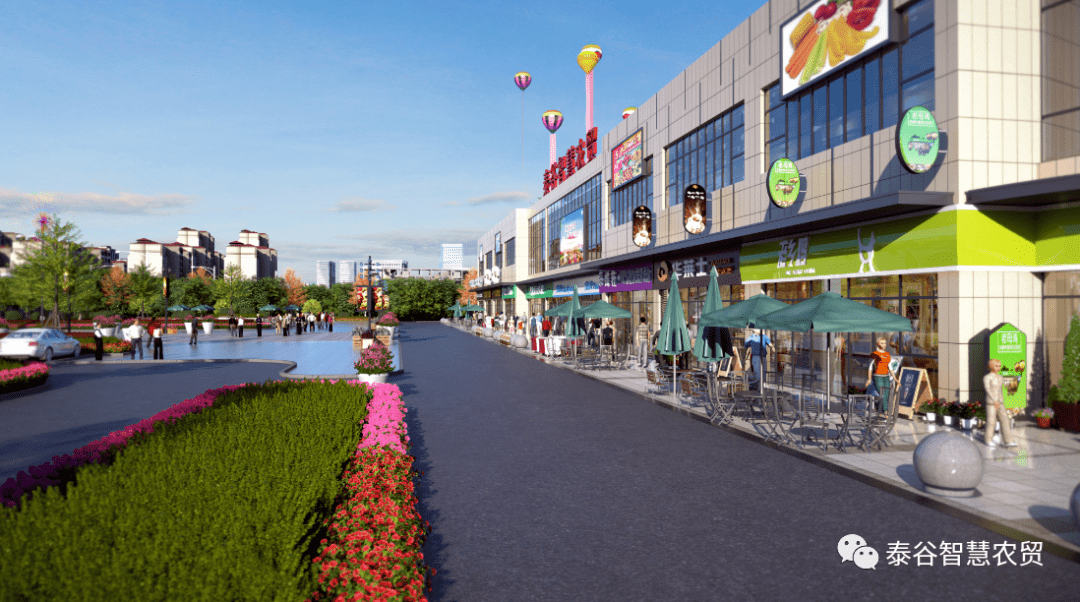 沿街商铺效果图理由七:人气保障一个农贸市场,覆盖数十万消费人群