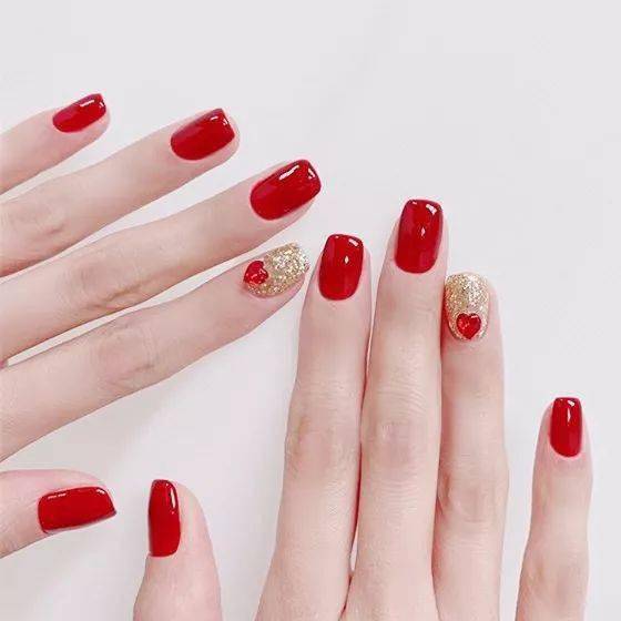 2021新年红色系美甲转运必备