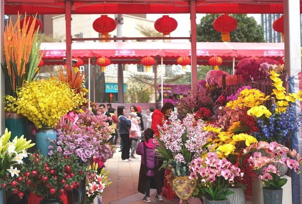 广州过年逛花市图片