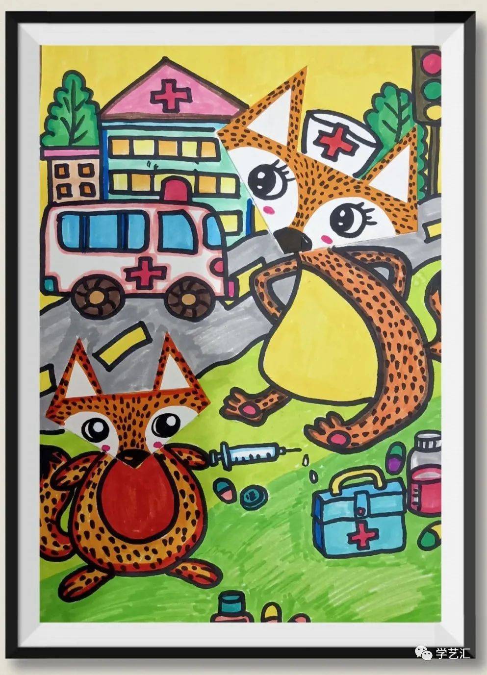 作品近期火爆全网的幼儿园创意儿童画太有趣啦