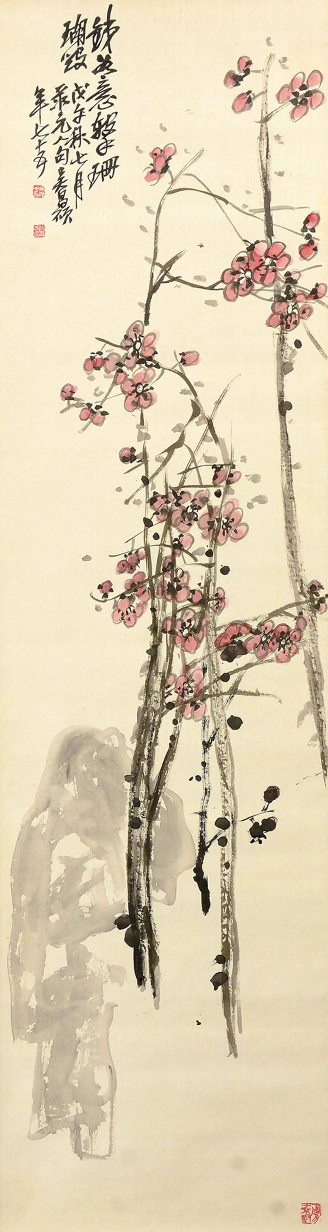 吴昌硕笔下的梅花,孤傲如侠客