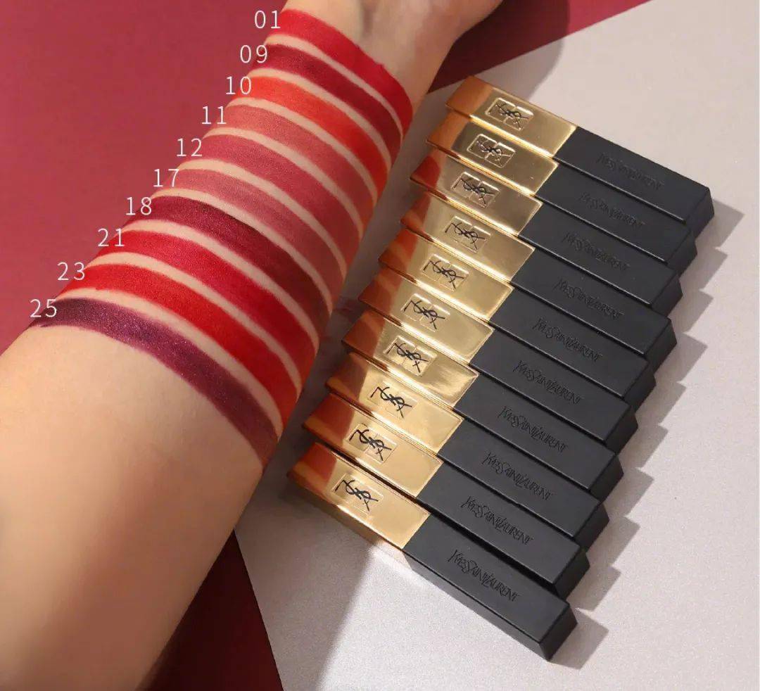 圣罗兰细管柔光纯口红小粉条214#萝卜丁001mtf黑管唇膏16#古弛哑光25