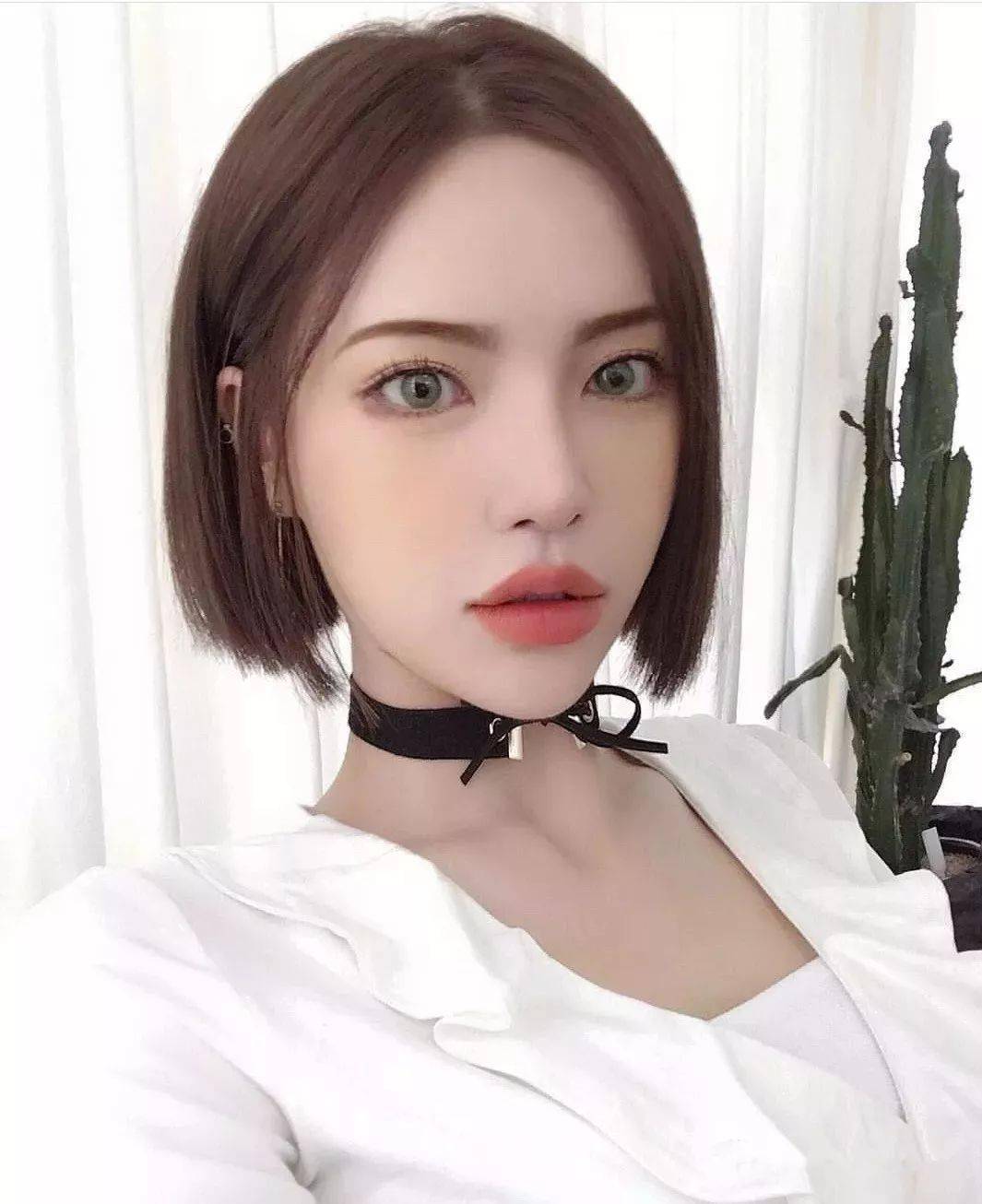 高颜值的齐颚短发