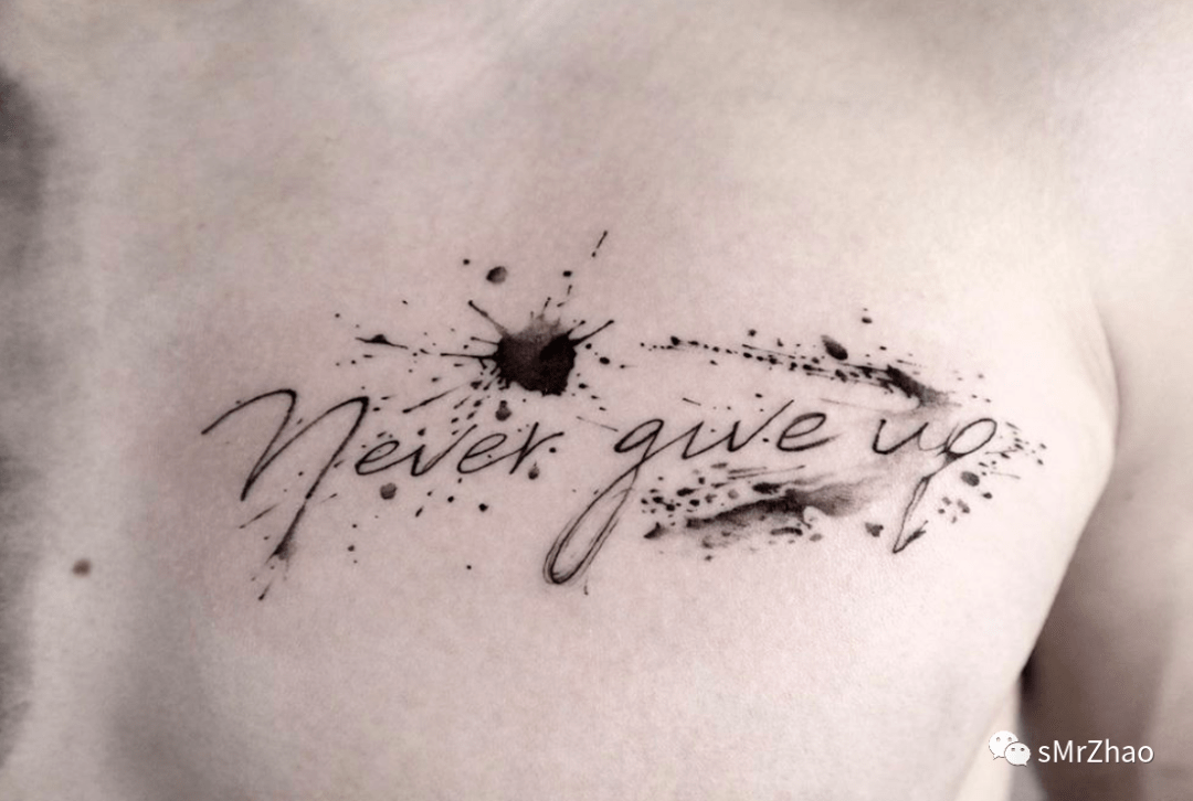 smrzhao纹身推荐第269期黑白线条水滴飞溅静物设计感纹身