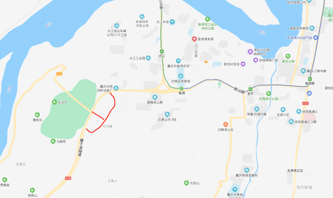 巴南將再添一條新道路在花溪