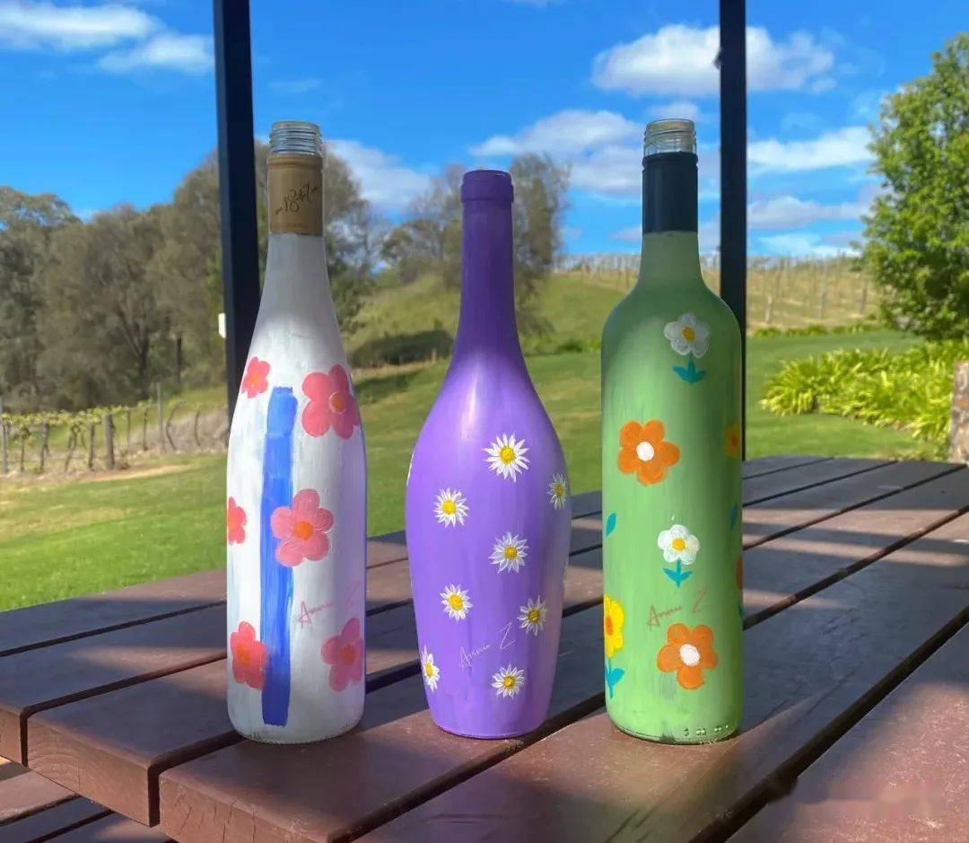 旧物改造 ▏我的彩色小酒瓶~美到极致!_瓶子