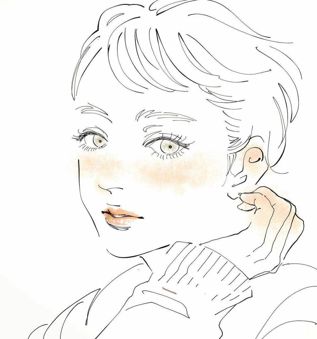 寥寥几根线就把人物画得活灵活现这种画法你一定很感兴趣