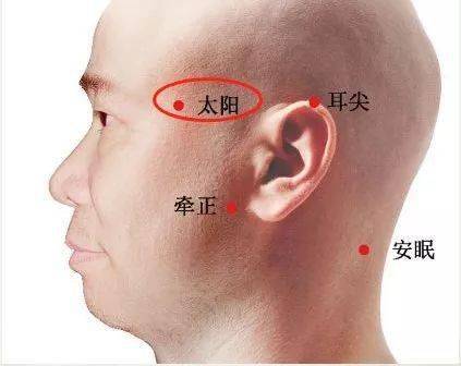 止头疼按压太阳穴