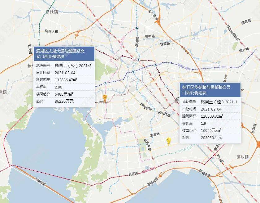 24无锡市区土拍预告13家房企参拍2宗地块起拍总价超29亿