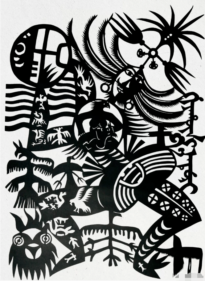 图集丨关云德先生满洲题材剪纸作品集_萨满