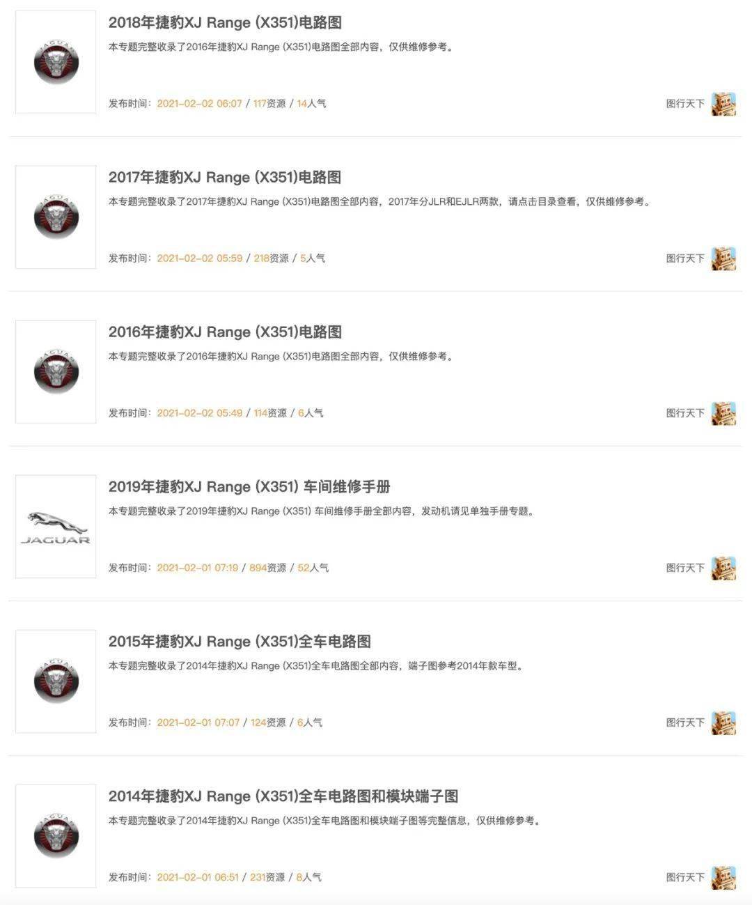 2021年1月8848汽车学苑汽车维修技术热点资源更新汇总