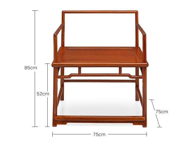 明式禅椅尺寸图片