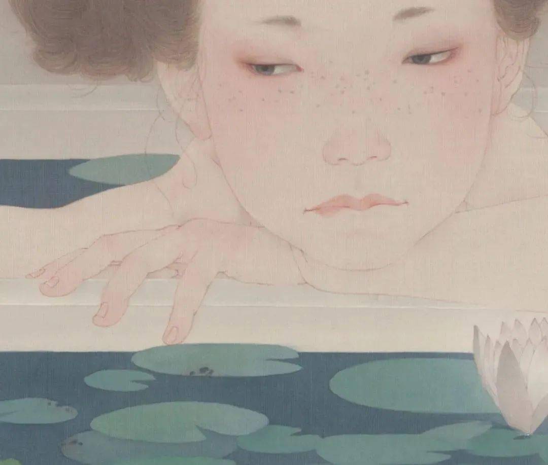 周雪的工笔画新工笔花园中一朵奇特的花