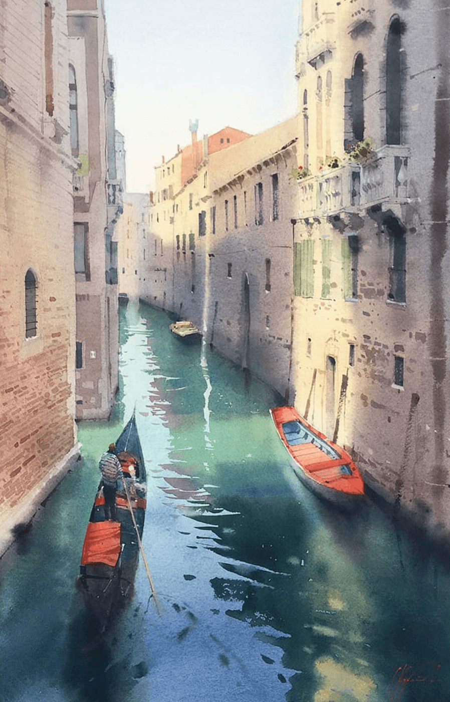 俄罗斯水彩画家——sergei kurbatov作品欣赏(湖水,海水,溪水篇)
