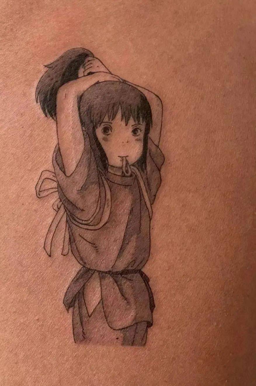 动漫风格纹身千与千寻