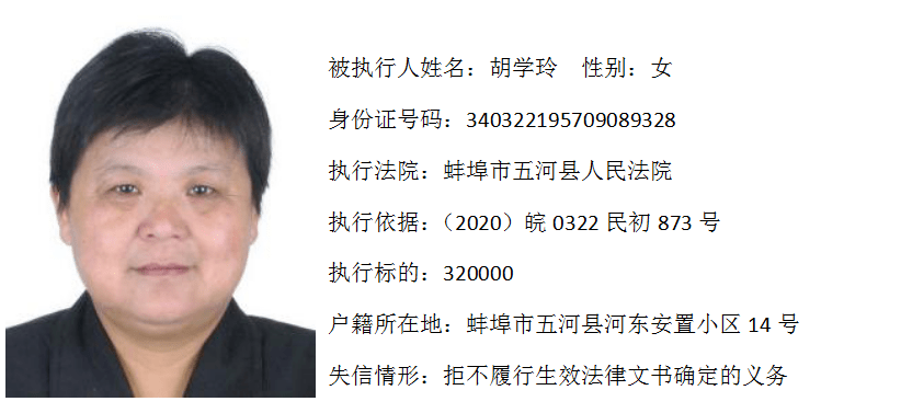 怀远5人！蚌埠再曝光一批欠钱不还的人！