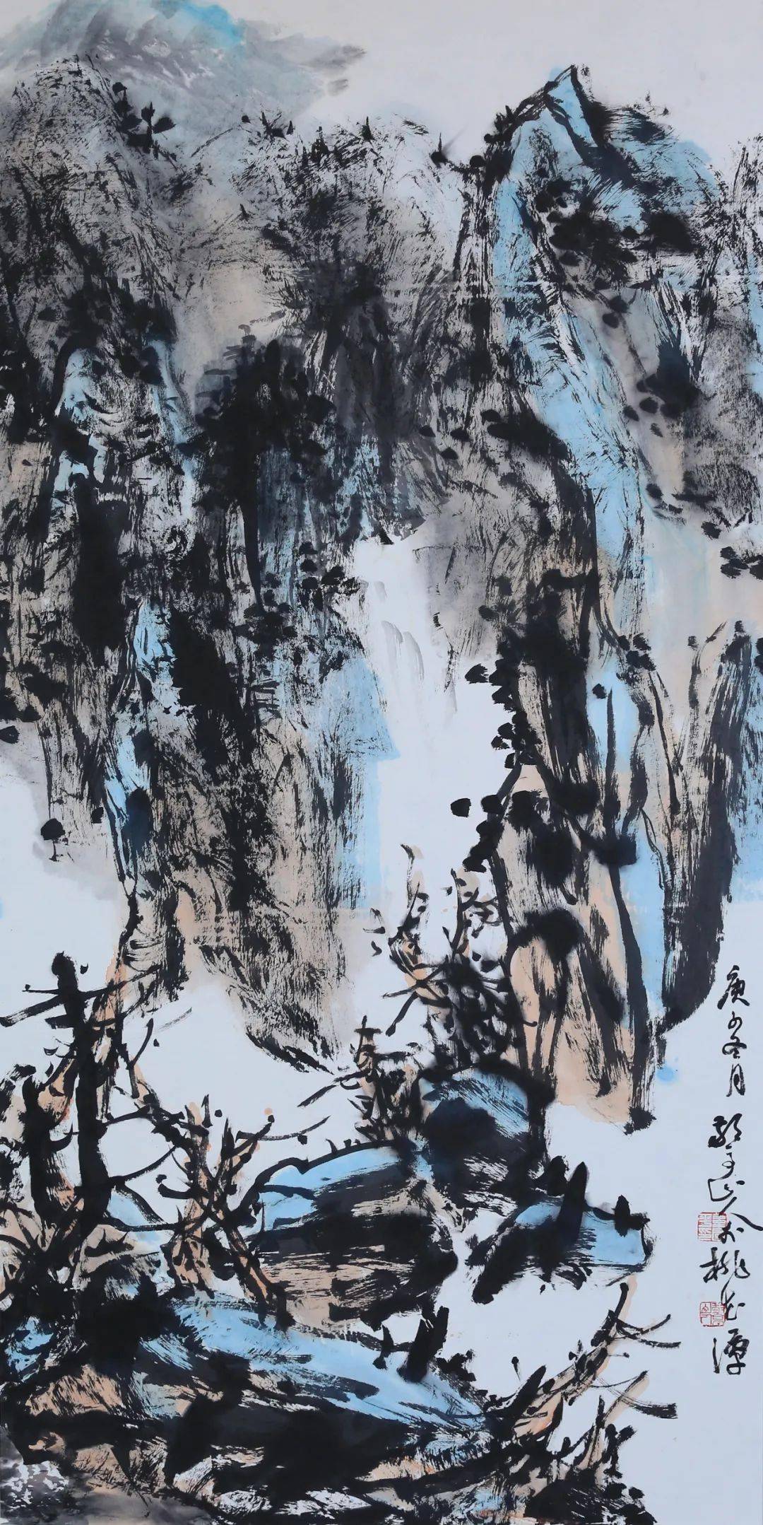 《桃花潭》韦国平 国画《会峰夕照》孙仕荣 油画《敬亭遇贤》吴学峰