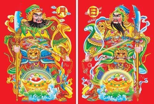 孙忠会先生上世纪八十年代以杨戬,哪吒的形象设计创作的潍坊门神年画