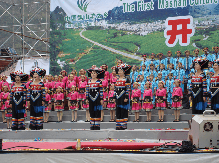 2014年1月9日,马山县非物质文化遗产展演队参加南宁市乡村社区和谐