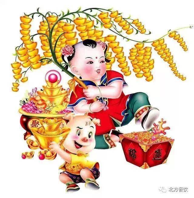 中國傳統年畫送給大家富貴吉祥福氣滿滿