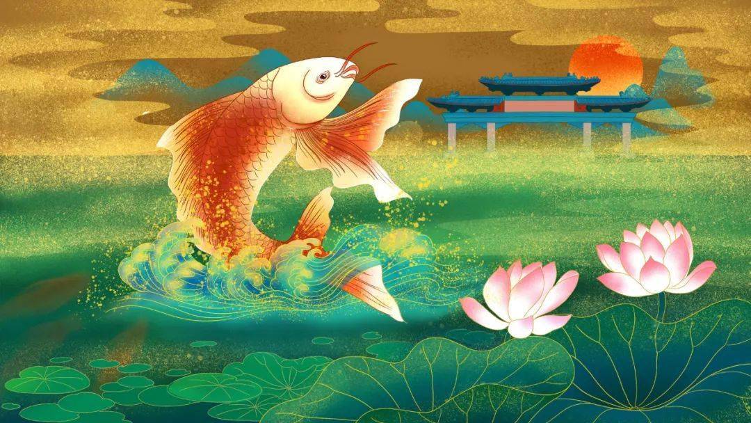 波心举网星光乱,跃出鲤鱼长尺半_龙门