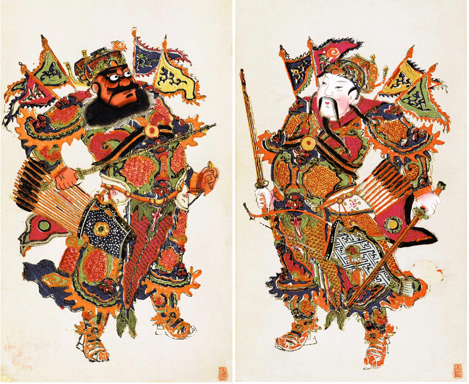 贰零贰壹·吉利如意 | 小年话年画——"无限的生气与喜悦"_门神