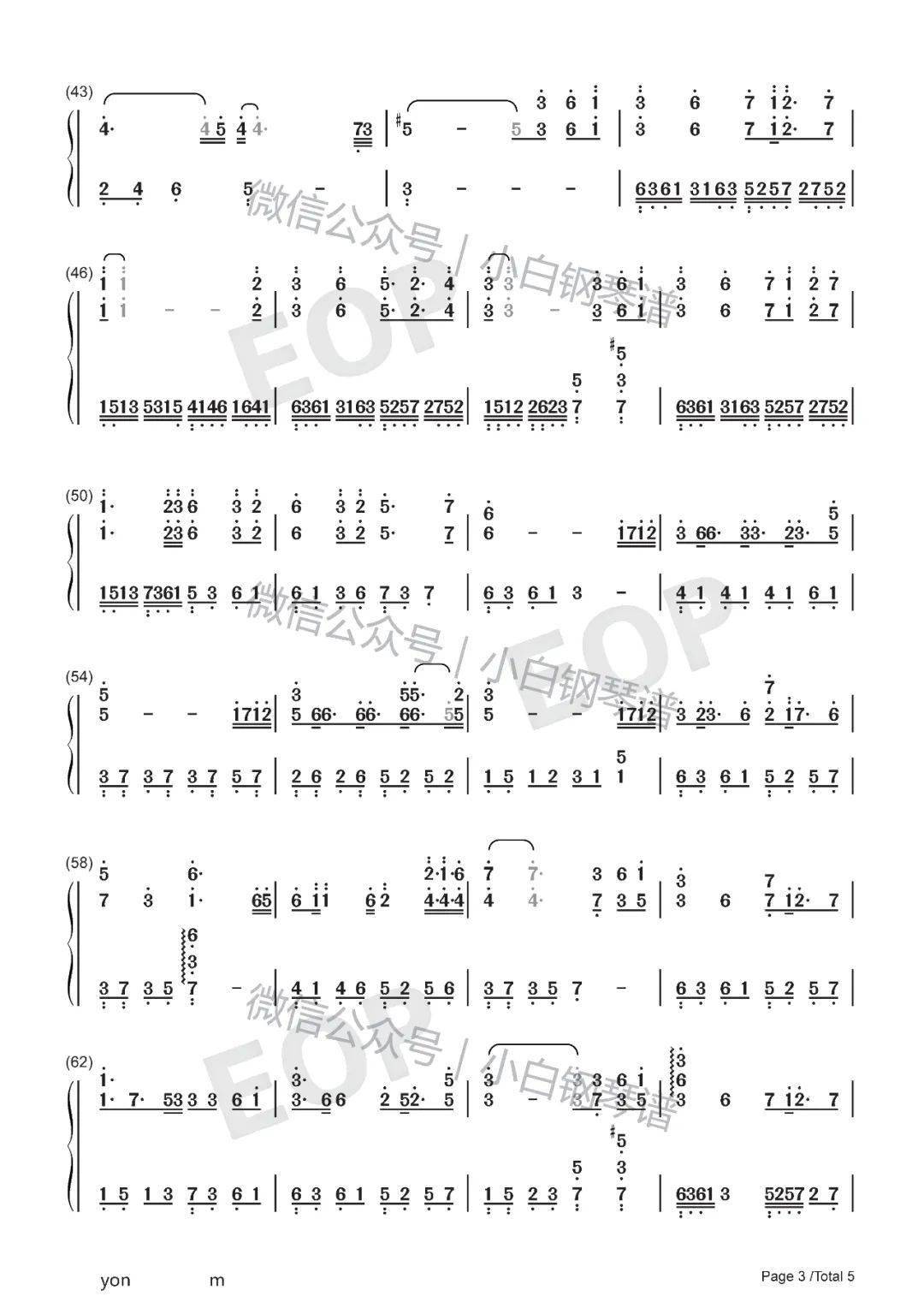 「琴谱|以沫」《默读广播剧》主题曲 - 奇然 小魂(含简谱)