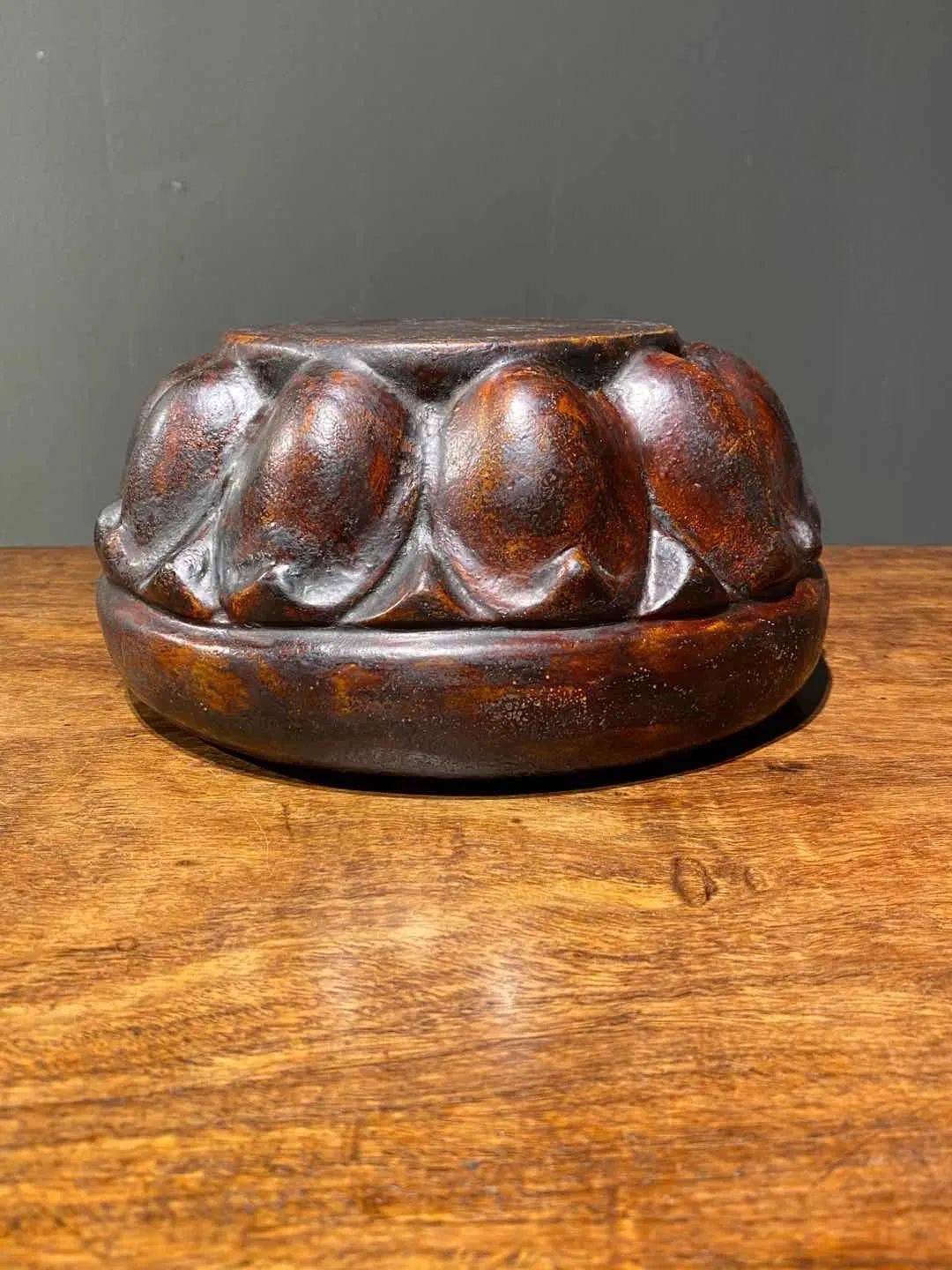 03硬木莲花形大佛钵