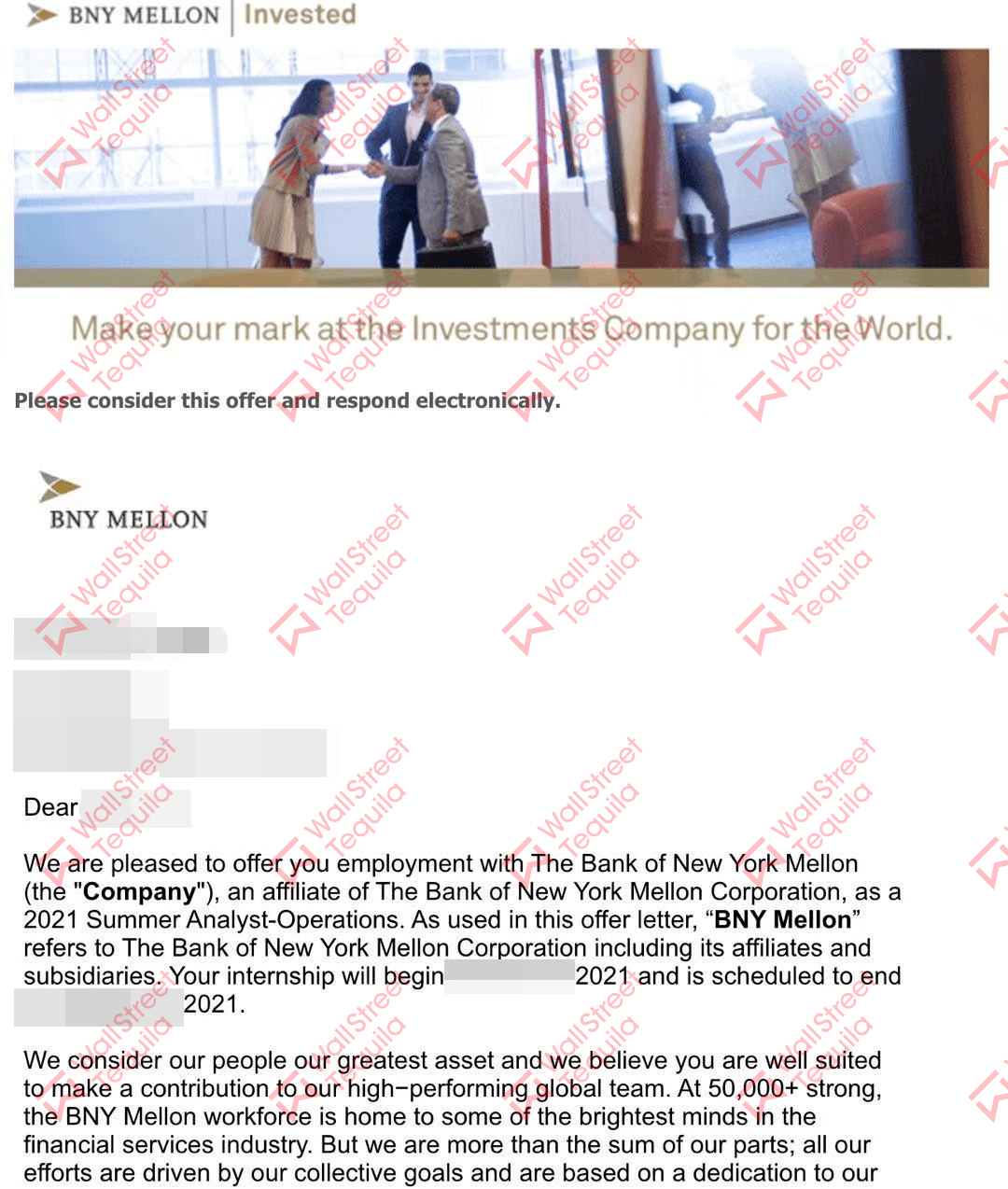 申请进度| 美国本科生斩获BNY Mellon纽约实习Offer_搜狐网